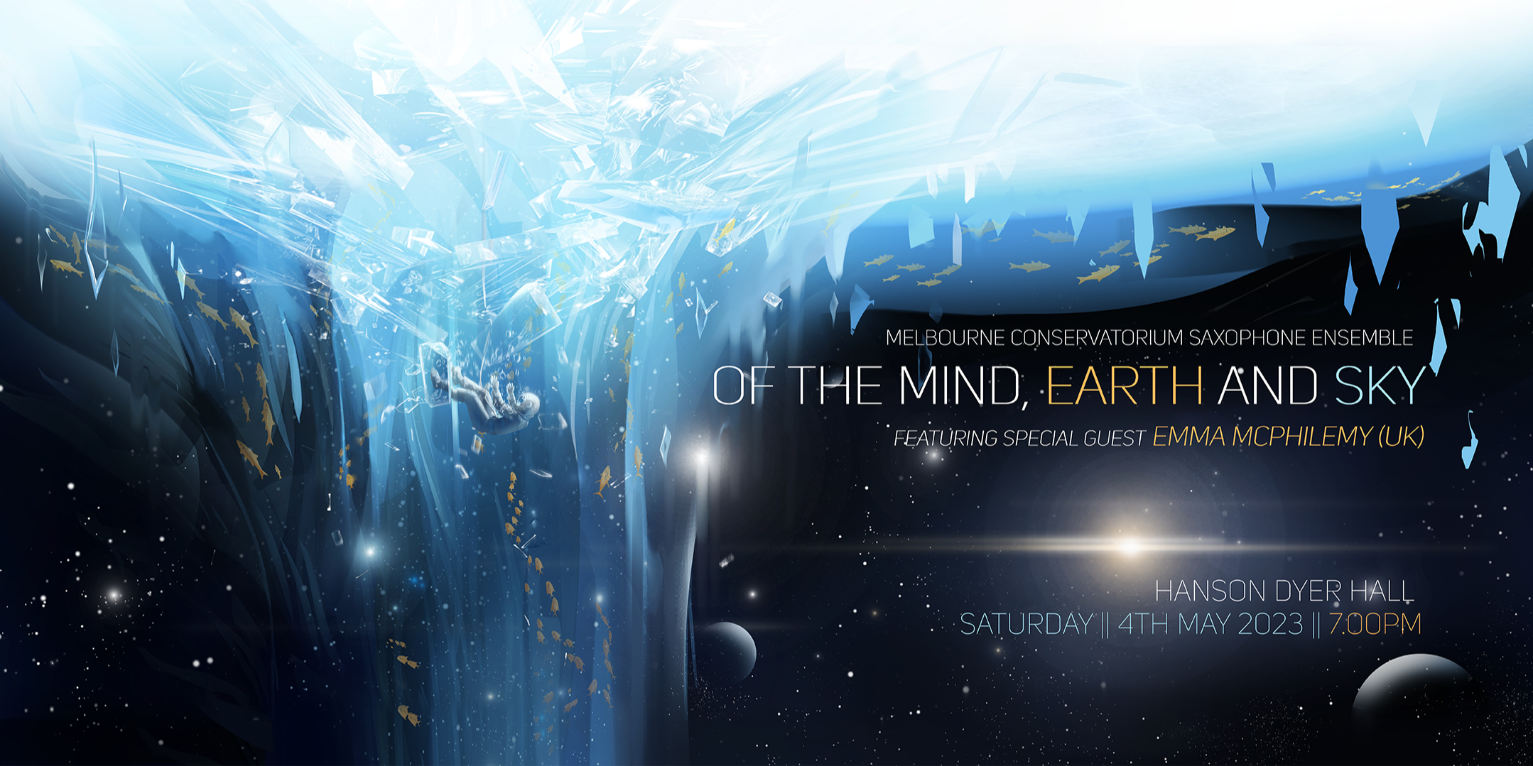 Concert banner I made for Uni Melb's saxophone ensemble